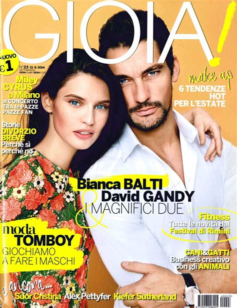 David Gandy With Bianca Balti For Gioia Italy 23 June 2014 David Is Wearing Dolce And Gabanna