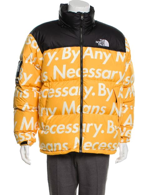 The North Face X Supreme By Any Means Necessary Nuptse Jacket Yellow