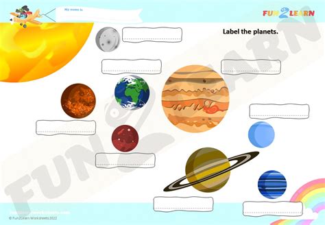 Label The Planets Worksheet Planets Of The Solar System Fun2learn