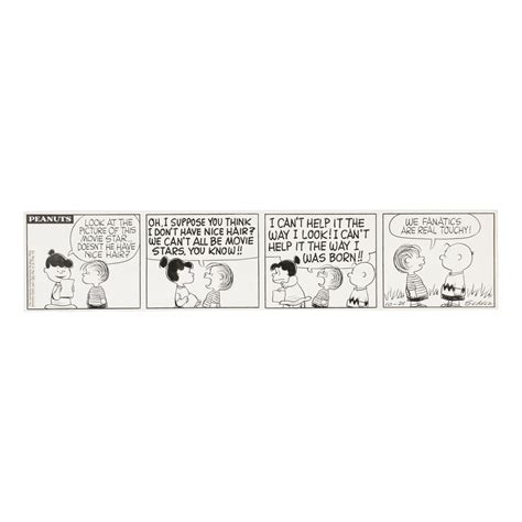 SCHULZ CHARLES Original Four Panel Peanuts Daily Comic Strip Signed By Schulz Fine Books