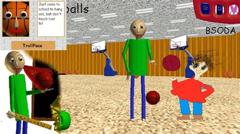Baldi Loves Basketball Baldis Basics Youtube