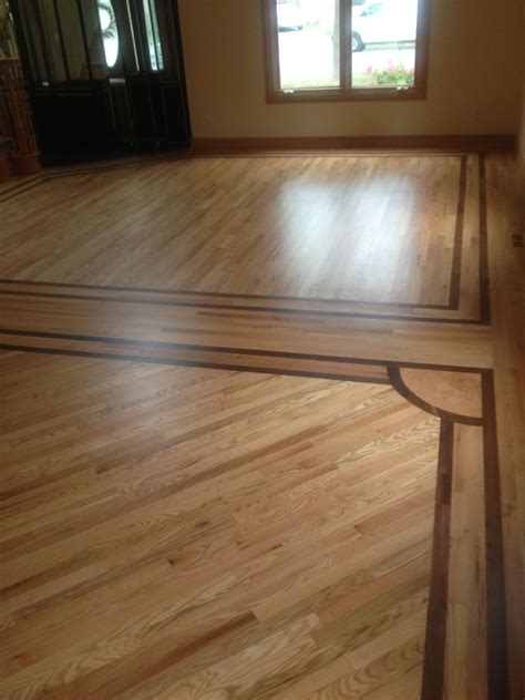 Walnut Border Design In Oak Hardwood Floors Natural Finish Oak