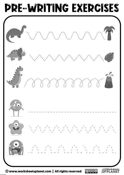 Pre Writing Worksheets For Kids Writing Activities For Tracing And