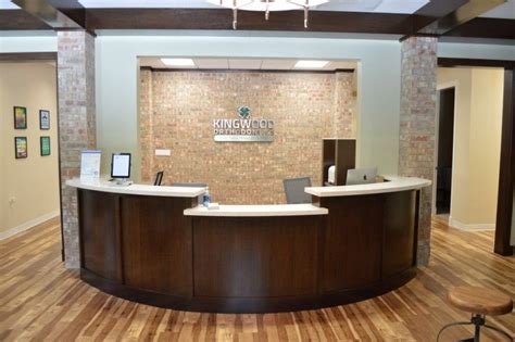 Office Best Office Reception Area Decor Ideas With Wall Brick And Wood