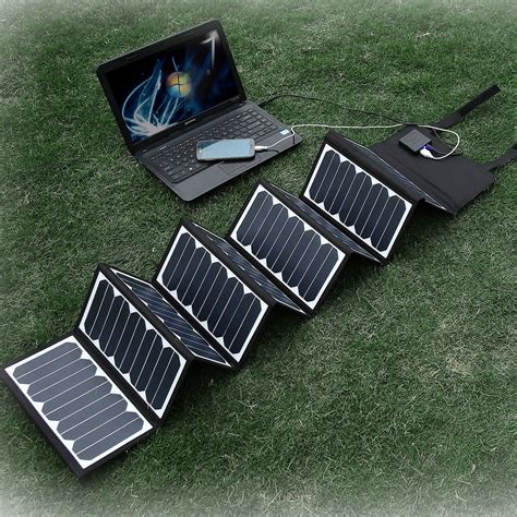 [new Release] Poweradd™ High Efficient 60w Foldable Solar Panel Portable Solar Charger Usb Port