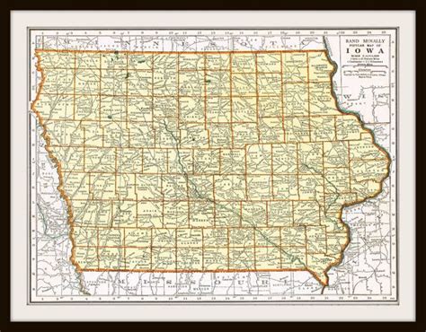 Antique Iowa And Kansas 1939 Map Page By Knickoftime 575 Vintage Map