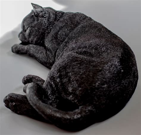 Sleeping Cat Statue Memorial Pet Ornament Large Grave Decor Etsy