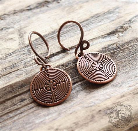 Chartres Labyrinth Ear Weights Hangers Or Threaders In 14g Etsy Uk