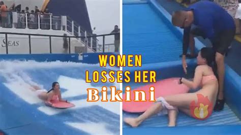 Women Loses Her Bikini Be Careful In Swimming Pool Swimming Pool