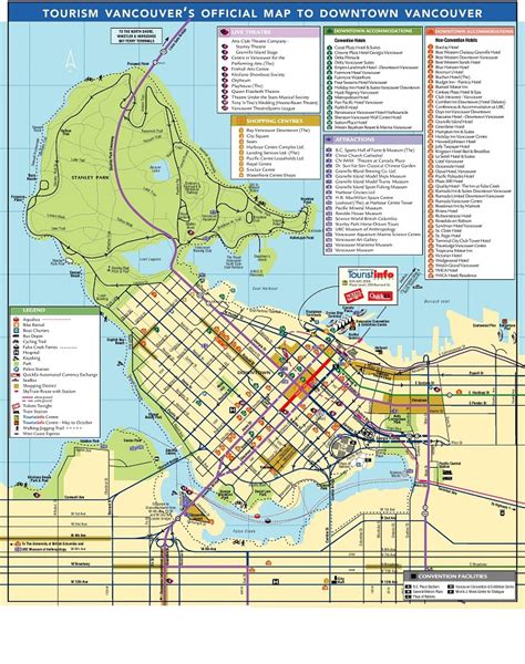 Vancouver Attractions Map Pdf Free Printable Tourist Map Vancouver
