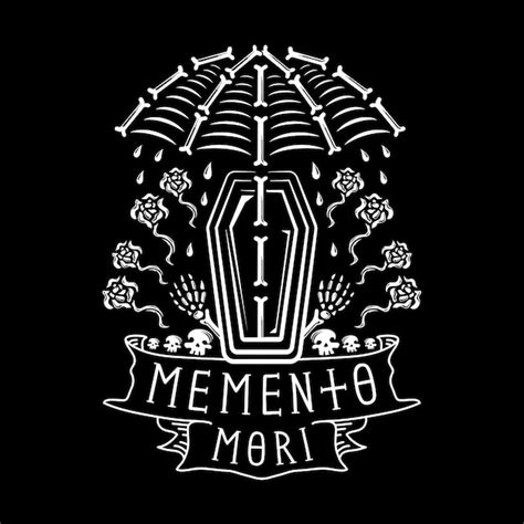 Memento Mori Funeral Tattoo Design Vector Premium