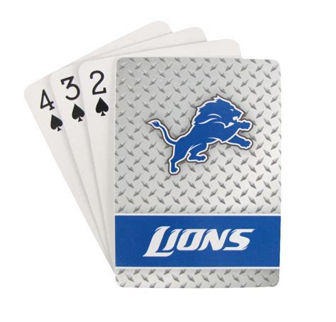 Note if you are ordering from target.com, these will only ship with a $35+ order. Detroit Lions NFL Playing Cards - Diamond Plate - Detroit Game Gear | Playing card deck, All ...