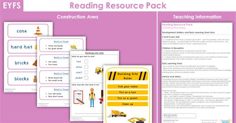 Free Eyfs And Ks1 Construction Area Reading Resource Pack Classroom