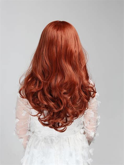 Reddish Brown Long Wavy Lace Front Wig Synthetic Wigs Babalahair