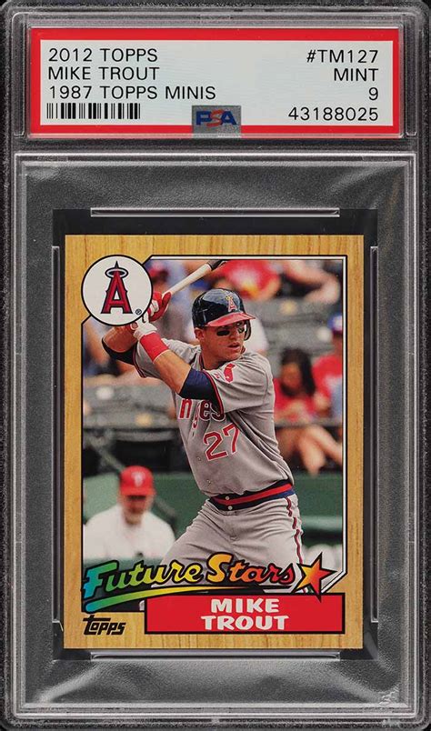 2012 Topps 87 Minis Mike Trout Rookie Rc Tm127 Psa 9 Mint Pwcc