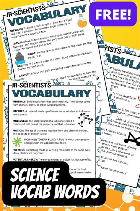 Science Vocabulary Little Bins For Little Hands