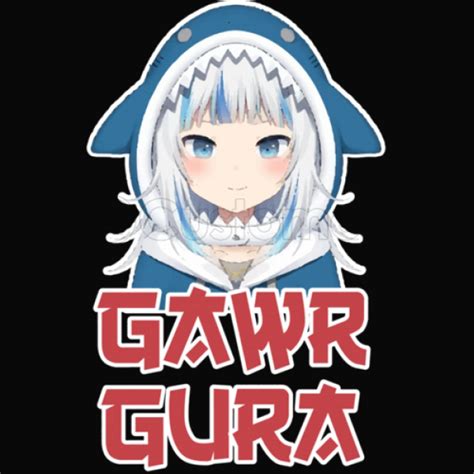 Gawr Gura Shark Girl V Neck T Shirt Customon