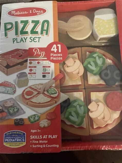 Melissa And Doug Wooden And Felt Pizza Play Set 41 Pieces Factory Sealed