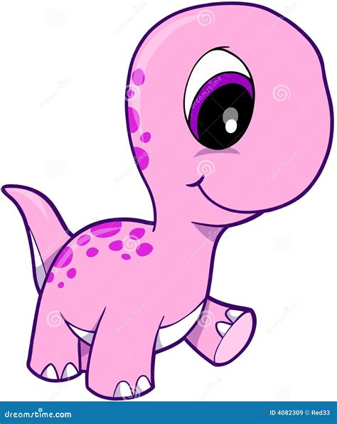 Pink Dinosaur Hand Drawing Illstration On White Background Royalty Free