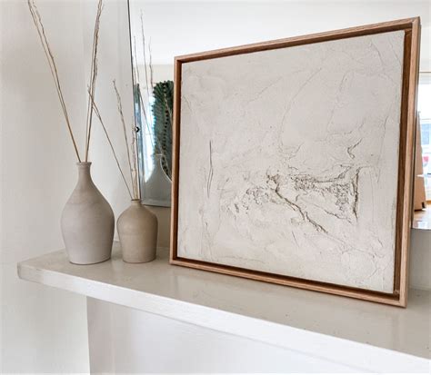 Minimalist Clay Plaster Contemporary Art | Abstract art diy, Textured