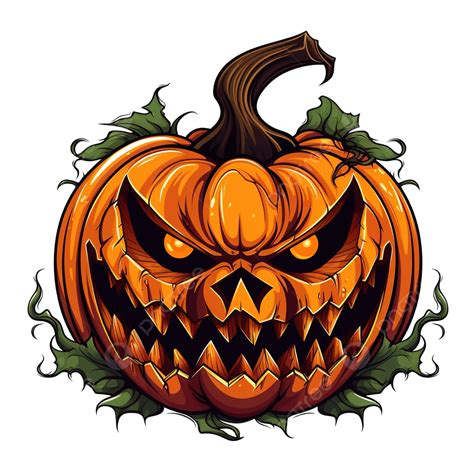 Horror Pumpkin Mask Scary Angry Face Halloween Spirit Vector Illustration Cute Skull Halloween