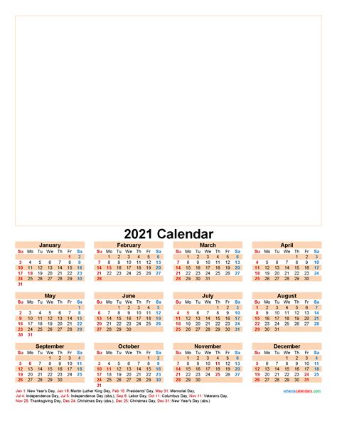 Create Your Own Photo Calendar Online Free 2021 Template Nof21y42