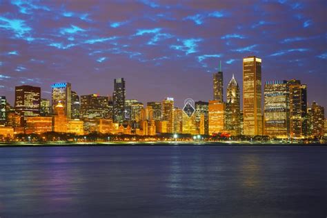 Chicago Downtown Cityscape Stock Image Image Of Destinations 46564739