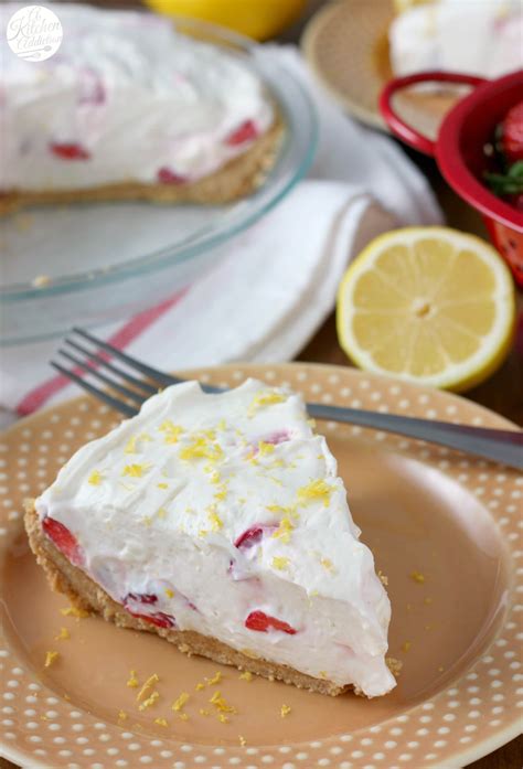 no bake strawberry lemon cream pie a kitchen addiction