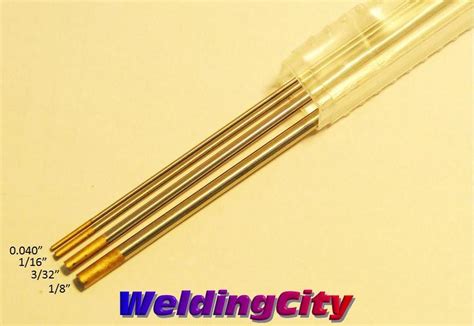 Tig Welding Pcs Lanthanated Gold Tungsten Electrode Assorted