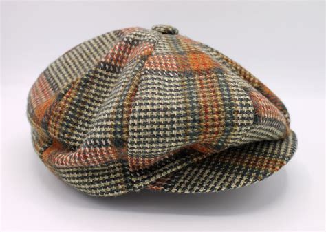 Vintage Brown Plaid Newsboy Driving Cap By Country Gentleman Etsy