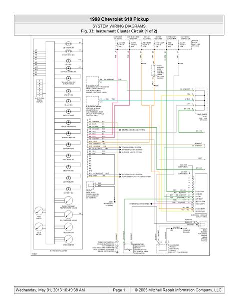 Diagram 1994 Chevy S10 Instrument Cluster Wiring Diagram Full Version