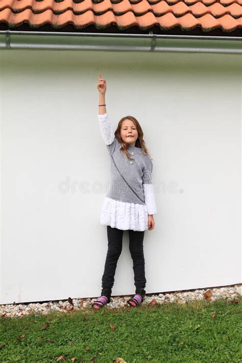 Girl Showing Drawen Hearts On Soles Stock Photo Image Of Child Cute