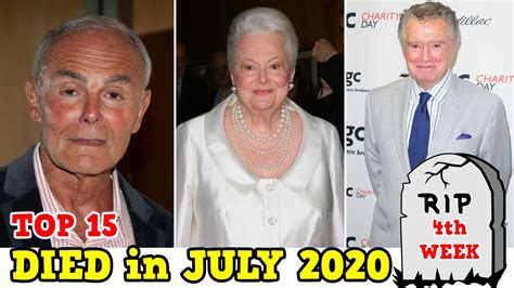 Top 15 Celebrities Who Died In July 2020 4th Week Recently Deaths