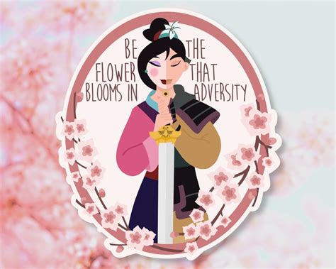 Mulan Sticker Disney Stickers Mulan Stickers Disney Etsy