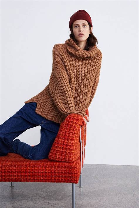 Shop The 17 Best Zara Sweaters Who What Wear Uk Cowl Neck Knit
