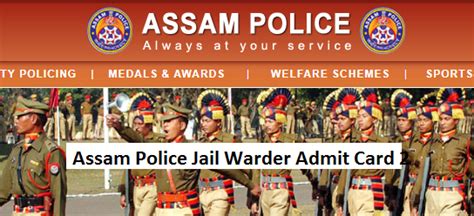 Assam Police Jail Warder Admit Card Assampolice Gov In Jail Warder