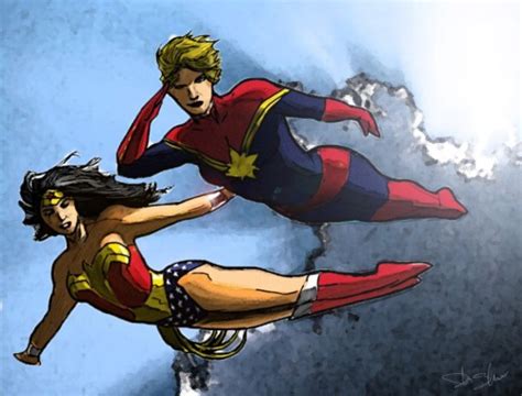 Wonder Woman And Captain Marvel By John Yandall Berkeley Place