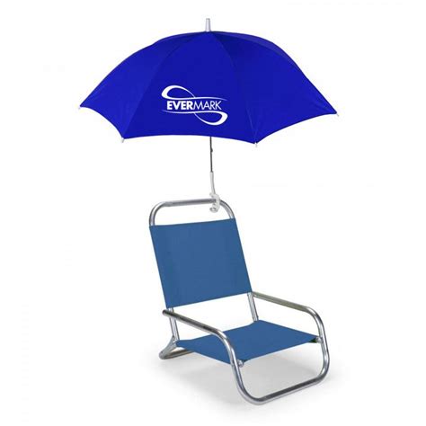 Logo Sun Storm Beach Chair Umbrella With Clamp Custom Beach Ts