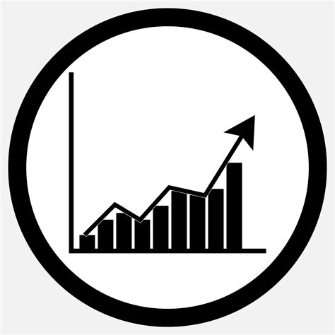 Growth Chart Icon Black White By 09910190 Thehungryjpeg