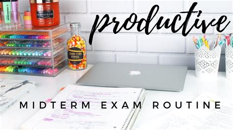 Productive Midterm Exam Study Routine Study Tips Youtube