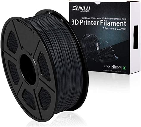 3d printer filament carbon fiber pla sunlu strong and lightweight carbon fiber pla