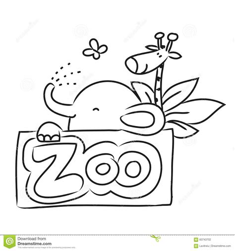 Elephant is a giant size animal and usually live in the form of family or group. Zoo cartoon animals stock vector. Illustration of animals - 83743702