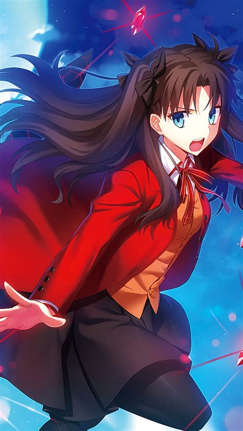 Rin Tohsaka Anime Fate Series Girl Tsundare Hd Phone Wallpaper