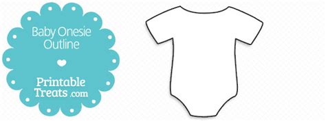Baby Onesie Outline — Printable