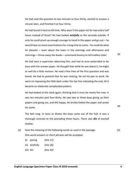 Icse Class 9 English Language Sample Paper 2024 Pdf Oneedu24