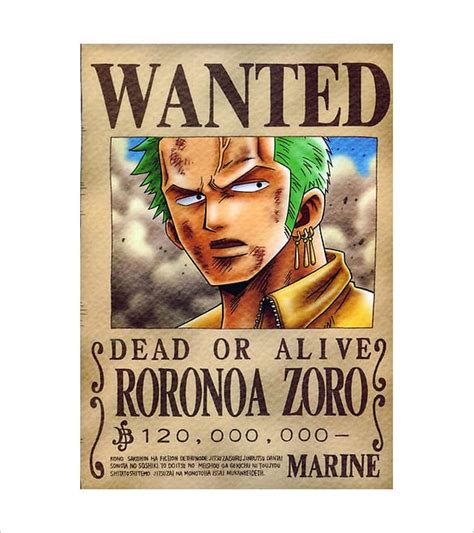 11 One Piece Wanted Poster Templates Free Printable Sample Example