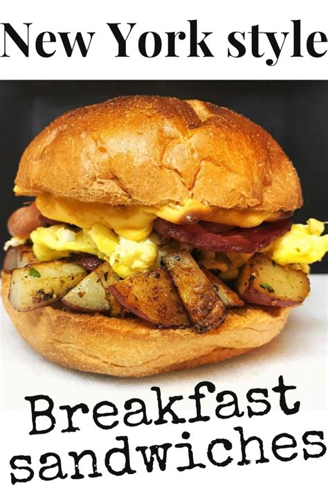 Cooking spray, eggs, biscuits, sandwich, deli ham, shredded cheddar cheese. new york style breakfast sandwiches | Breakfast sandwich recipes, Deli sandwiches, Best ...