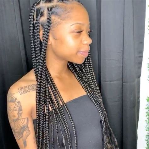 This style works similar to the one listed above, but the buns are made at the top of the neck once the cornrows end. Pin by Asia ELLE on Protective styles in 2020 | Triangle ...