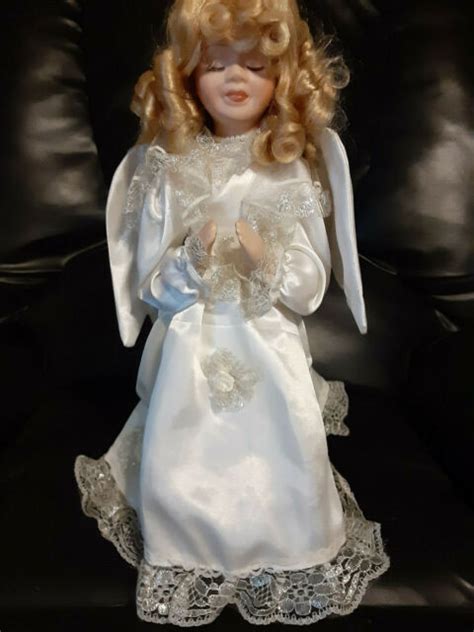 Porcelain Angel Doll Wwings Marked Rachel 0821 16 Ebay