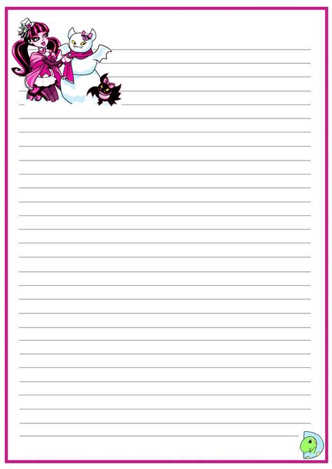 Monster High Writing Paper